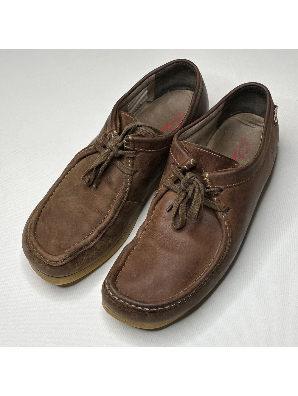 Vintage Clarks Suede Moccasin Crepe Sole Shoes